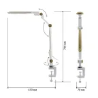 Светильник настольный светодиодный NLED-496-12W-G на струбцине золото