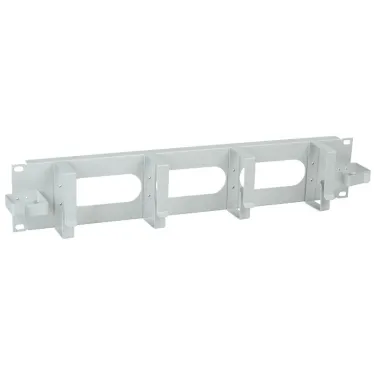 Органайзер кабельный 2U 2 боковых горизонтальных и 4 вертикальных кольца серый