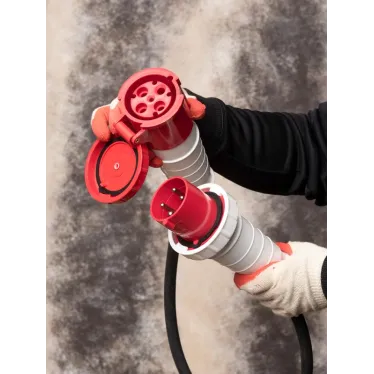 Вилка кабельная 63А 3Р+Е IP67 переносная 380В 034