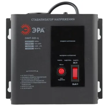 Стабилизатор напряжения настенный СННТ-500-Ц цифровой дисплей 140-260В/220/В, 500ВА
