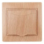 Розетка 2P+E Schuko с крышкой, 16А-250В, СУ, Plano, сосна, 1-203-11