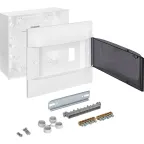 Practibox S Пластиковый щиток Навесной (ЩРн-П) 1X8 Дымчатая дверь