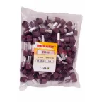 Наконечник штыревой втулочный изолир F-16 мм 35 кв мм (НШВи 35-16) красный, REXANT