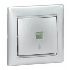 VALENA Рамка 1 пост горизонтальная алюминий