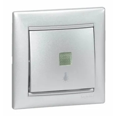 VALENA Рамка 1 пост горизонтальная алюминий