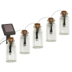 Садовая гирлянда 10 подсвечиваемых светодиодами бутылочек.Общая длина от солнечной ERAGS08-05