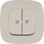 Valena ALLURE Переключатель двухклавишный 10АХ 250В с подсветкой С лицевой панелью Слоновая кость