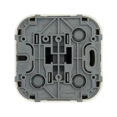 Quteo Переключатель одноклавишный наружный бежевый 10А