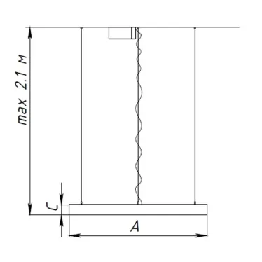 Светильник CYCLE P LED 1200 BL 4000K