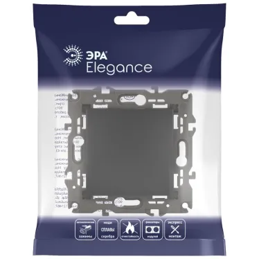 Выключатель, 10АХ-250В, Эра Elegance, антрацит,14-1101-05