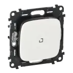 Valena ALLURE Переключатель 10АХ 250В с подсветкой с лицевой панелью безвинтовые зажимы белый