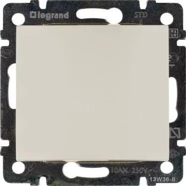 VALENA Переключатель одноклавишный в рамку слоновая кость