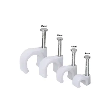 Скоба для кабеля круглая А6мм (50шт)