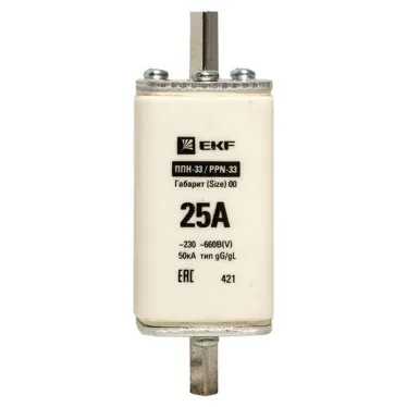 Вставка плавкая ППН-33 160/25А габарит 00