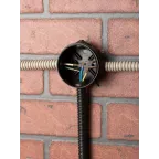 Коробка распаячная КМР-040-038 с крышкой (65х40) 4 мембранных ввода чёрная IP54