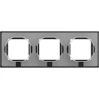 ATLASDESIGN AQUA Рамка 3-постовая, IP44, КАРБОН