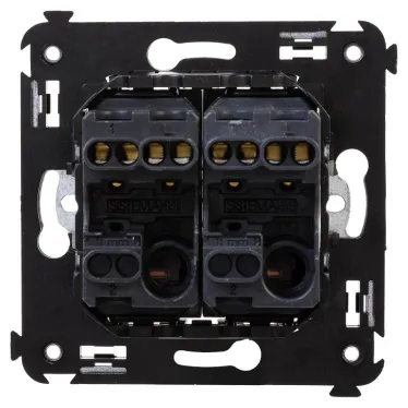 Avanti Выключатель двухклавишный в стену Закаленная сталь