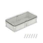 Корпус IP66/IP67, 600х300х160 мм, без МП, с фланцами, прозрачная крышка H- 35 мм