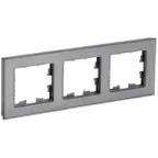 BRITE Рамка 3 поста РУ-3-2-БрСе стекло серый