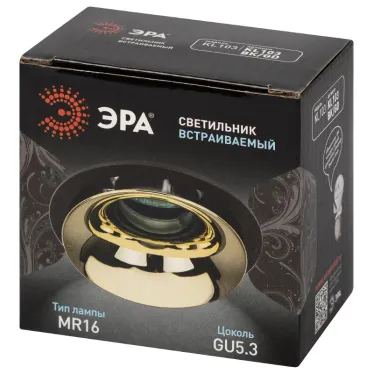 Светильник встраиваемый декоративный KL103 BK/GD MR16 GU5.3 черный золото