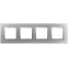 Рамка для розеток и выключателей Elegance 14-5014-03 Classic, на 4 поста, алюминий