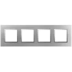 Рамка для розеток и выключателей Elegance 14-5014-03 Classic, на 4 поста, алюминий