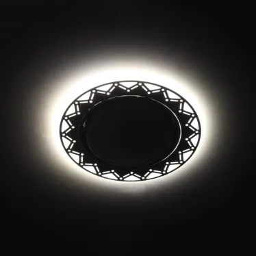 Светильник точечный декоративный cо светодиодной подсветкой GX53, белый/белый DK LD27 WH/WH