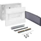 Practibox S Пластиковый щиток Навесной (ЩРн-П) 1X12 Дымчатая дверь