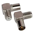 Переходник R-A04 гнездо F-штекер TV угловой