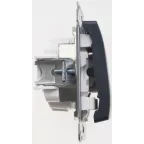 GLOSSA Переключатель перекрестный схема 7 антрацит в рамку