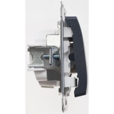 GLOSSA Переключатель перекрестный схема 7 антрацит в рамку