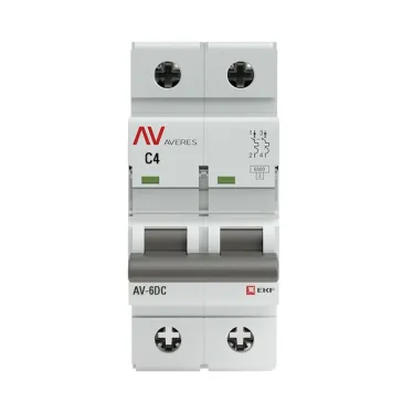 Выключатель автоматический AV-6 DC 2P 4A (C) 6kA AVERES