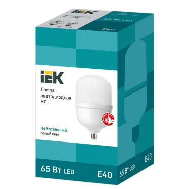 Лампа светодиодная HP 65Вт 230В 4000К E40 IEK