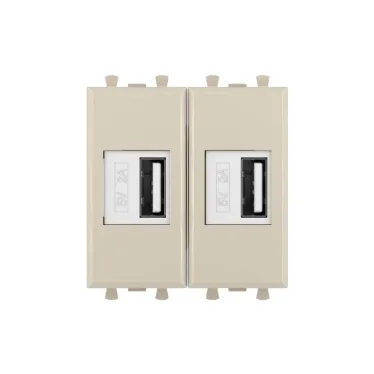 Avanti USB зарядное устройство ''Ванильная дымка'', 2.1А, 2 модульная