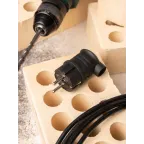 Вилка угловая каучуковая 230В 2P+PE 16A IP44 DIY