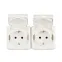 Quteo Розетка двойная с заземлением со шторками наружная IP44 белая