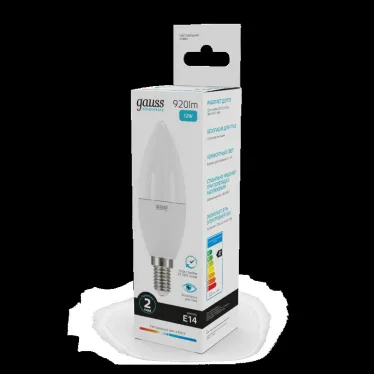 Лампа светодиодная LED 12 Вт 920 лм 4100К свеча нейтральный E14 AC 220В Elementary Gauss