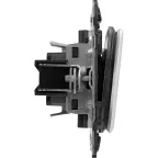 Valena ALLURE Переключатель 10АХ 250В с подсветкой с лицевой панелью безвинтовые зажимы белый