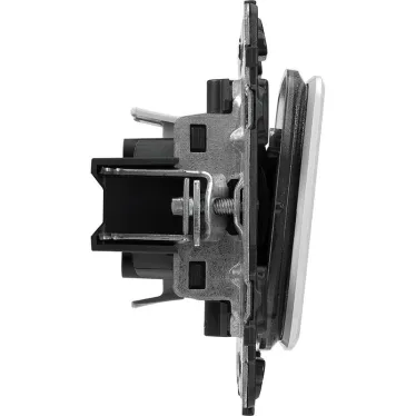 Valena ALLURE Переключатель 10АХ 250В с подсветкой с лицевой панелью безвинтовые зажимы белый