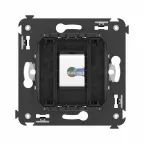 Avanti Компьютерная розетка RJ-45 без шторки в стену, кат.6 одинарная, Черный матовый