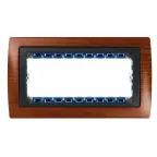 Рамка с суппортом на 5 узких модулей, S82C, вишня - графит