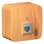 Розетка BLANCA наружная компьютерная RJ45, кат.5e, с изолирующей пластиной, ясень