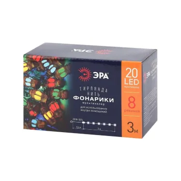 Гирлянда LED Нить Фонарики 3 м мультиколор, 220V, IP20 (36/720), ENIN-3F