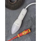 Патрон Е14 пластиковый подвесной термостойкий пластик белый PROxima