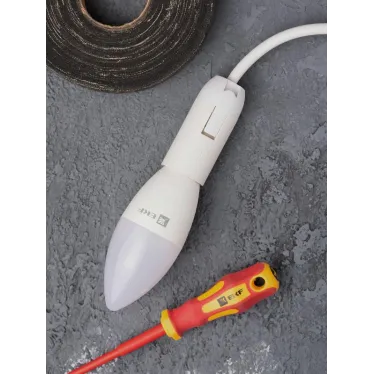 Патрон Е14 пластиковый подвесной термостойкий пластик белый PROxima