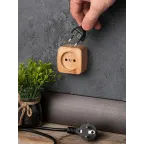 Розетка 1-местная ОП Минск 10А без заземления светлое дерево