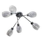 Светильник потолочный НПБ 01-6х40-119 Е14 ИУ 11267-3/6 хром (Плафон 8826)