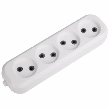 Колодка 4 гнезда без заземления