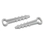 Дюбель-хомут для плоского кабеля 5-10мм белый (100шт.) (50/1500)