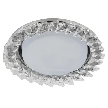 Светильник под лампу Gx53, 220V,13W, хром/прозрачный DK86 CH/WH